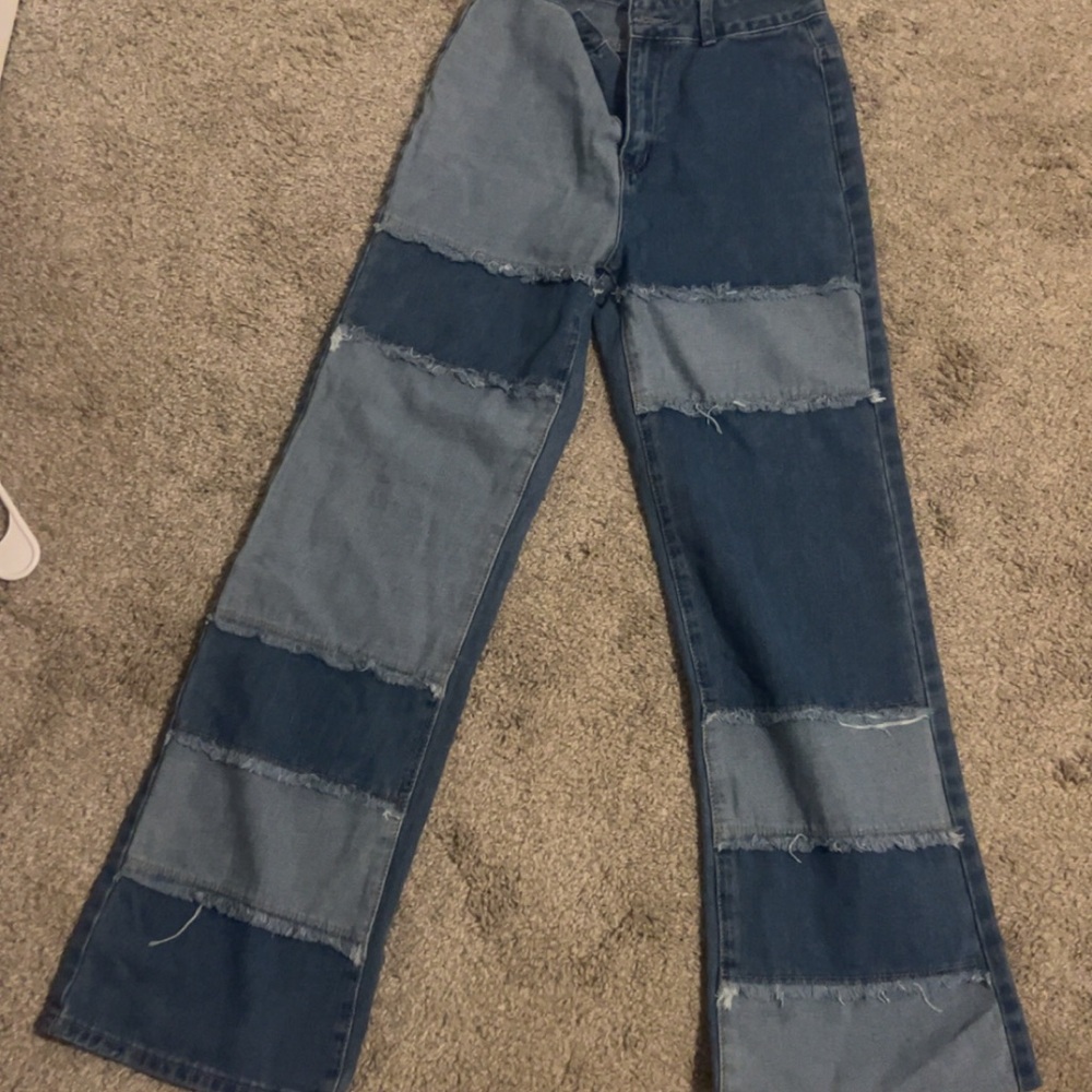 Patchwork Flare jeans